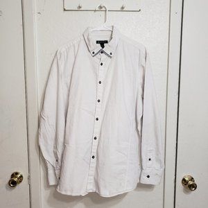 Inc International Concepts XXL 100% Cotton White Long Sleeve Button Front Shirt.